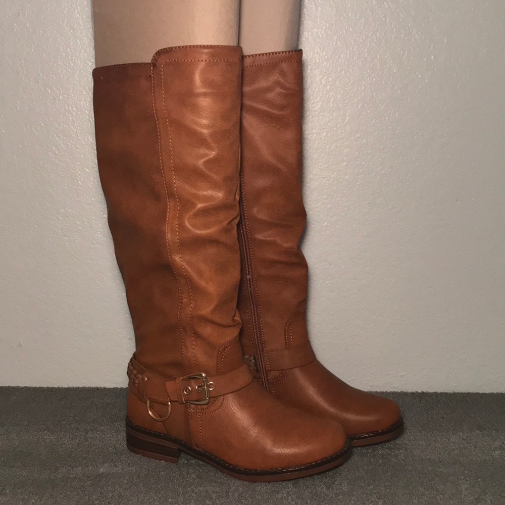 XOXO Mauricia Tall Tan Riding Boots